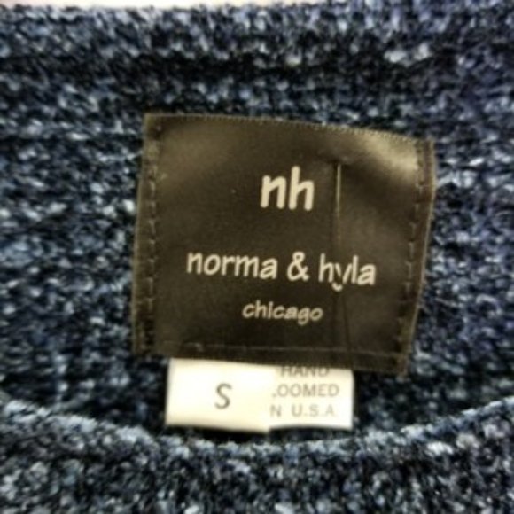 Norma & Hyla NH handloomed Chenille Color-Block Sweater S - Picture 7 of 7